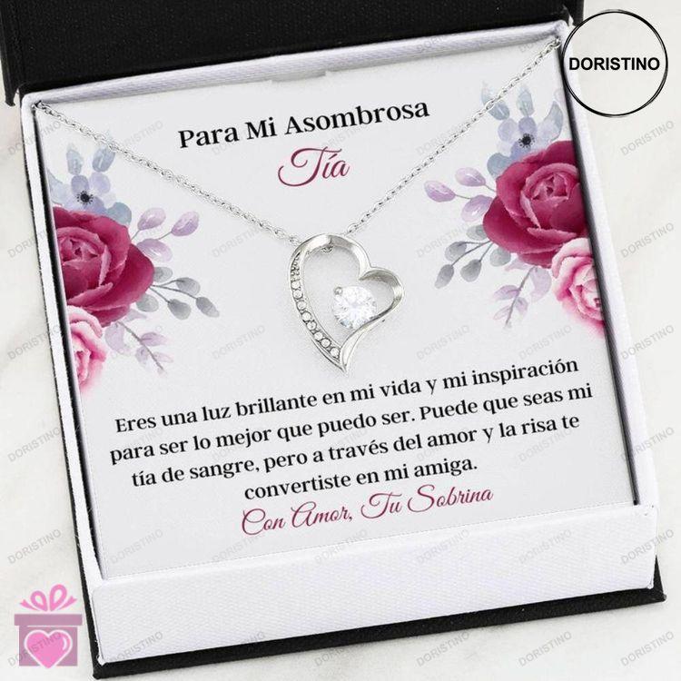 Aunt Necklace Tia Necklace  Latina Aunt Gift  Spanish Aunt Necklace  Regalo De Sobrina  Amor Par Doristino Awesome Necklace